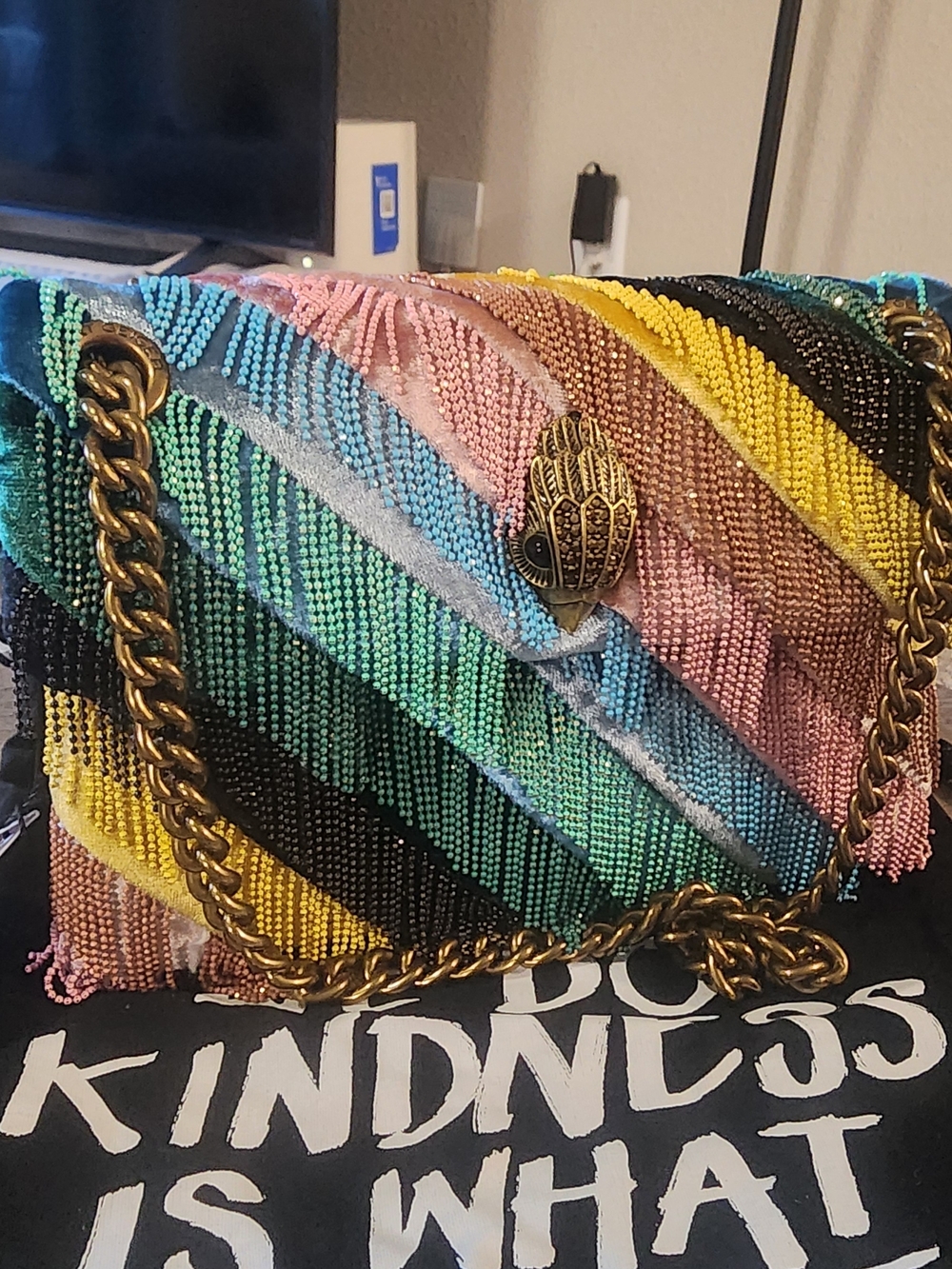 Beaded Multicolor Chain Shoulder Bag Pls Check Second Phot Missing Beads